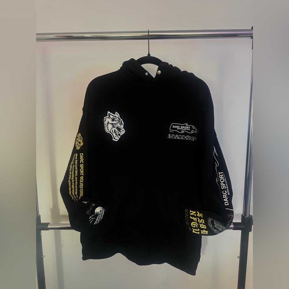 Darc Sport Memento Mori 2024 "Pierce" Hoodie in Black/Yellow